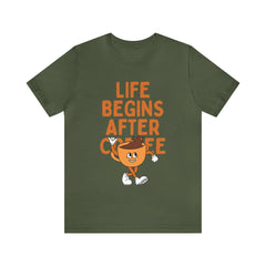 Life Begins After Coffee - Unisex Jersey Short Sleeve Tee