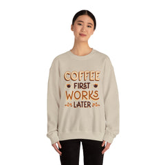 Coffee First - Unisex Heavy Blend™ Crewneck Sweatshirt