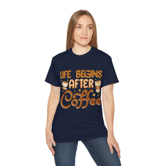 Life Begins After Coffee - Unisex Ultra Cotton Tee