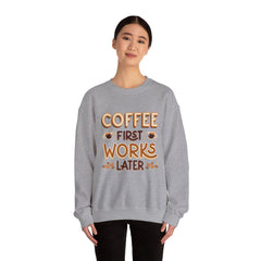 Coffee First - Unisex Heavy Blend™ Crewneck Sweatshirt
