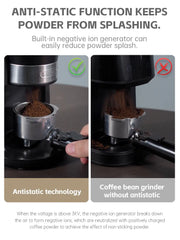 Electric Coffee Grinder with 34 Gears