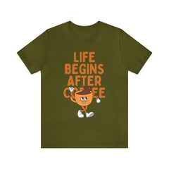 Life Begins After Coffee - Unisex Jersey Short Sleeve Tee