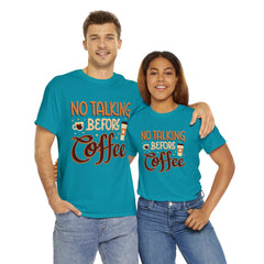 No Talking Before Coffee - Unisex Heavy Cotton Tee