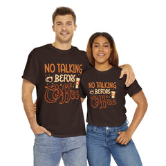 No Talking Before Coffee - Unisex Heavy Cotton Tee