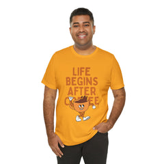 Life Begins After Coffee - Unisex Jersey Short Sleeve Tee