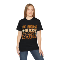 Life Begins After Coffee - Unisex Ultra Cotton Tee