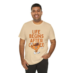 Life Begins After Coffee - Unisex Jersey Short Sleeve Tee