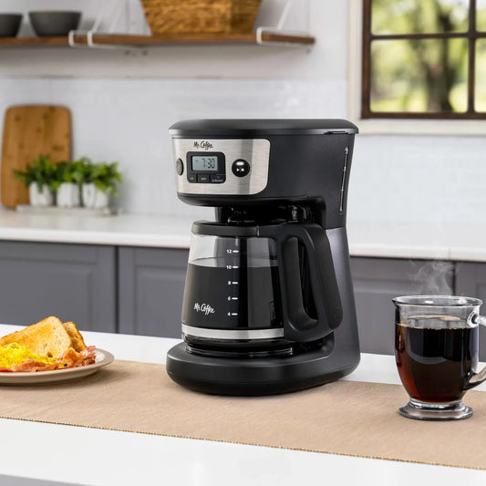 Programmable Coffee Maker with Strong Brew Selector